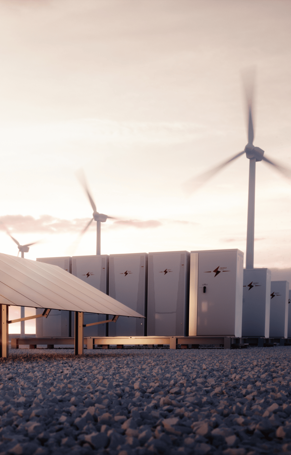 Wind turbines and solar plants